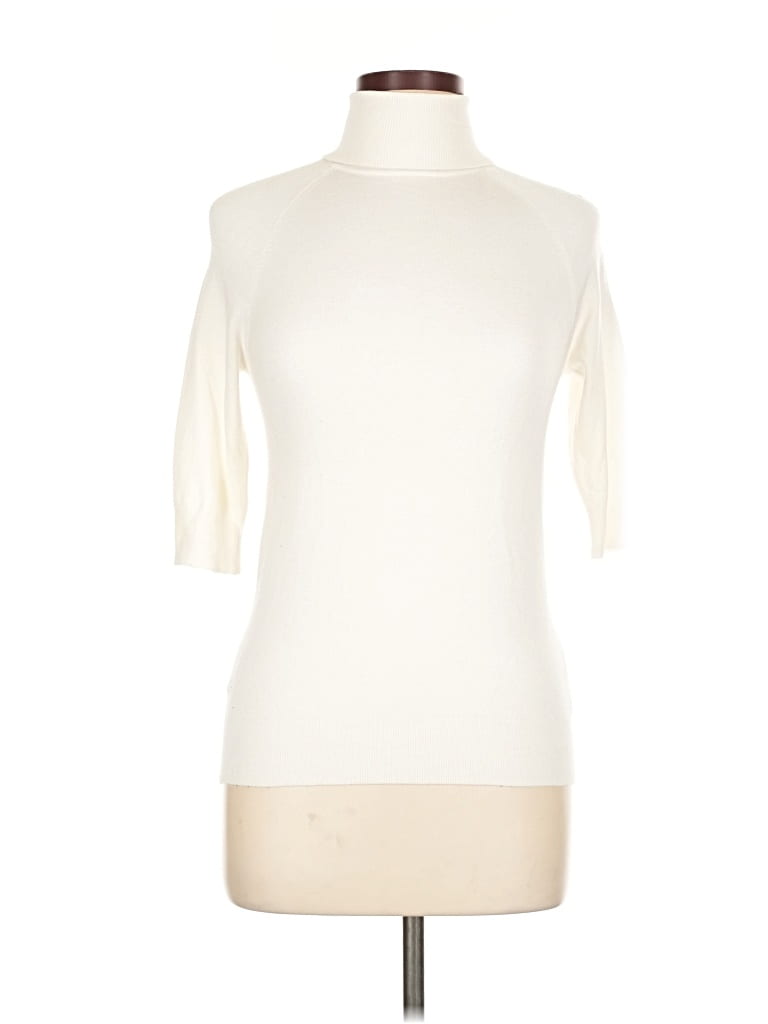 Pre-owned Zara Turtleneck Sweater In White