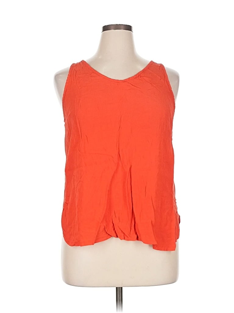 Pre-owned Ann Taylor Loft Sleeveless Blouse In Orange