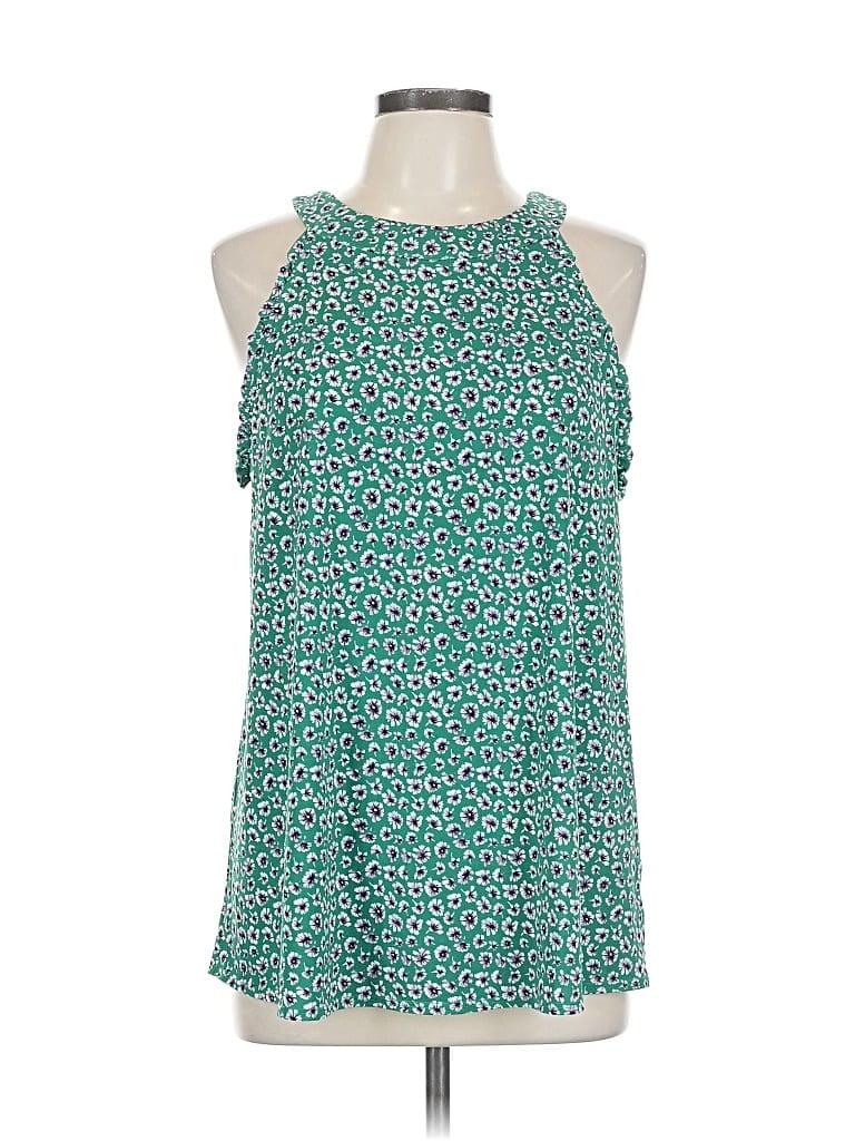Pre-owned Fortune + Ivy Sleeveless Blouse In Green