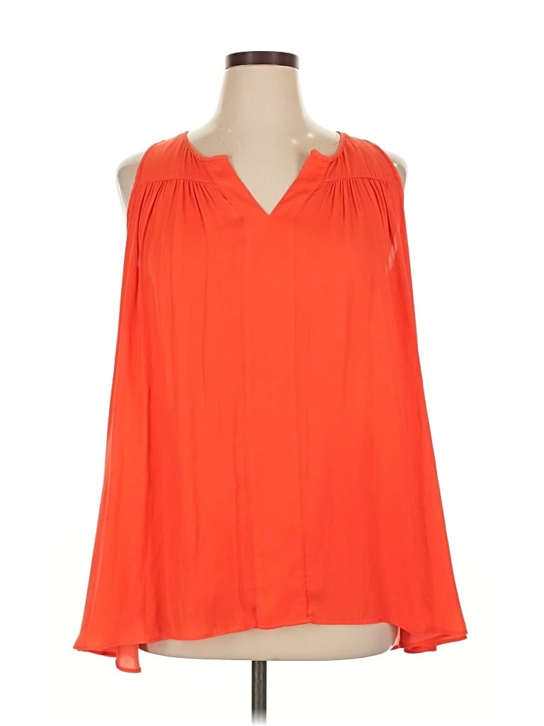Pre-owned Lane Bryant Sleeveless Blouse In Orange