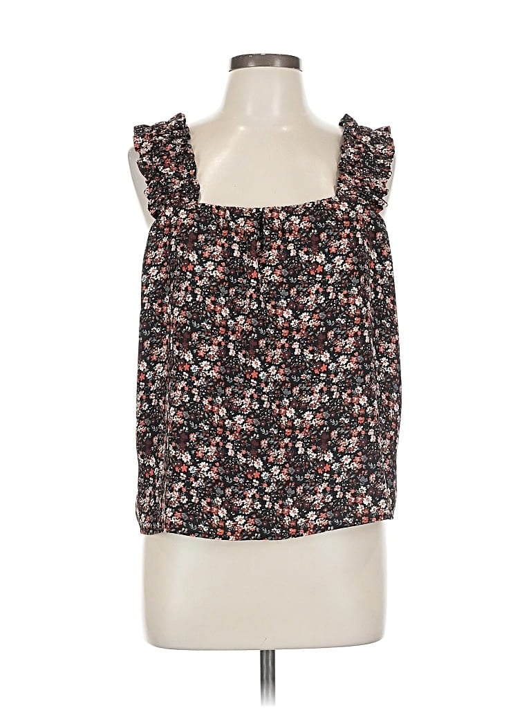 Pre-owned Melrose And Market Sleeveless Blouse In Black
