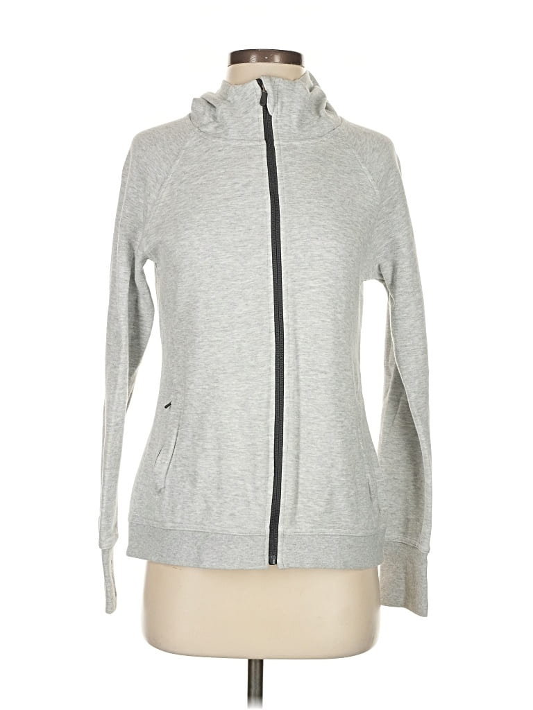 Pre-owned Gap Fit Outlet Zip Up Hoodie In Gray