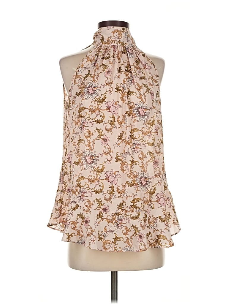 Pre-owned Max Studio Sleeveless Blouse In White