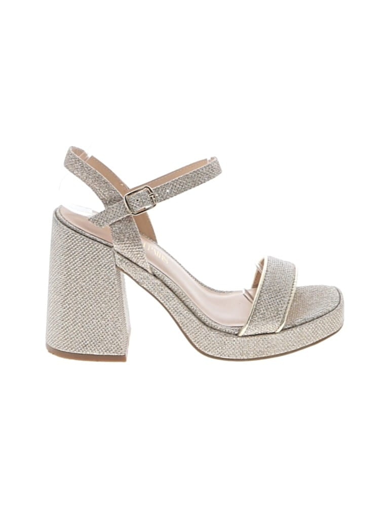 Pre-owned Dream Pairs Heels In Gold