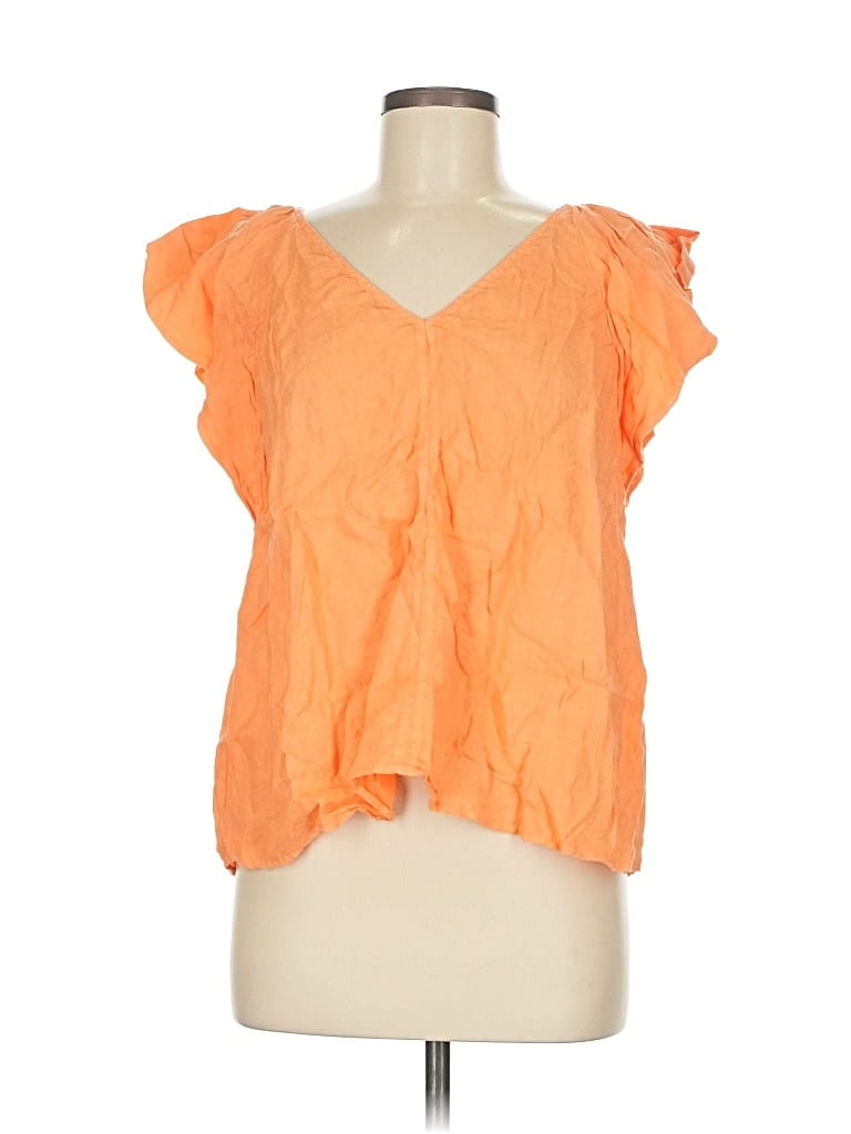 Pre-owned Velvet By Graham & Spencer Sleeveless Blouse In Orange