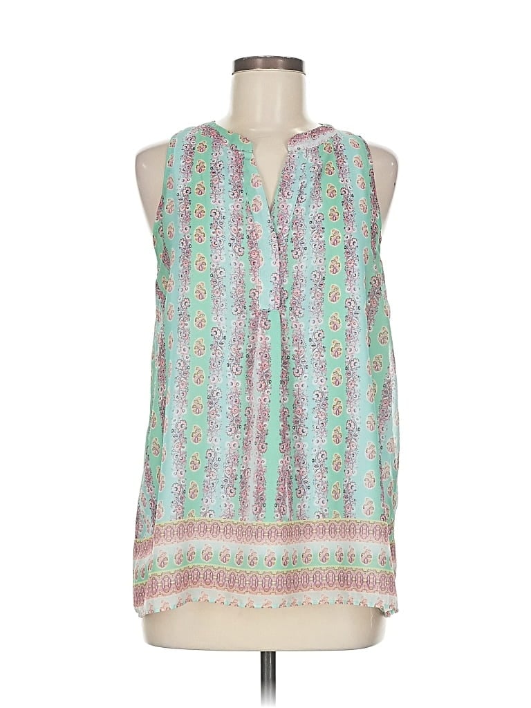 Pre-owned Kenar Sleeveless Blouse In Green
