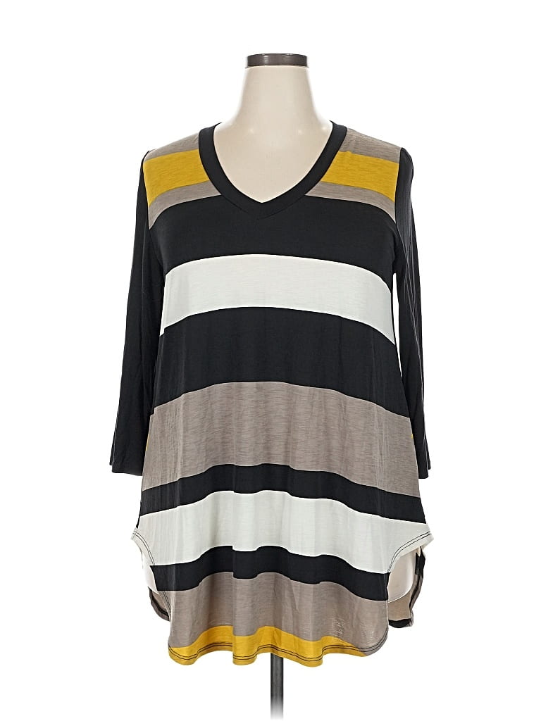 Pre-owned Emerald 3/4 Sleeve T-shirt In Gray