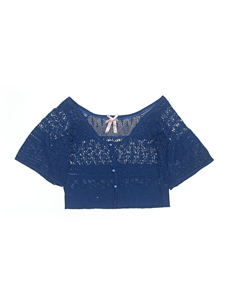 Pre-owned Derek Heart Kids' Cardigan Sweater In Blue