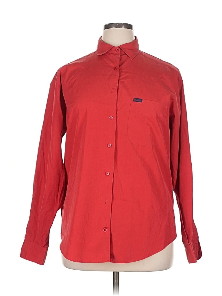 Pre-owned Façonnable Long Sleeve Button Down Shirt In Red
