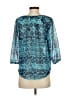 Aqua 100% Polyester Teal 3/4 Sleeve Blouse Size XS - photo 2