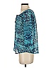 Aqua 100% Polyester Teal 3/4 Sleeve Blouse Size XS - photo 5
