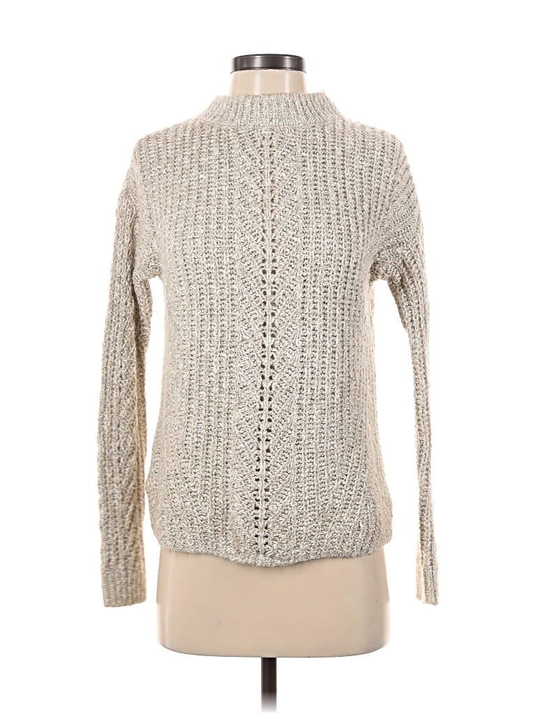 Pre-owned Lucky Brand Turtleneck Sweater In Silver