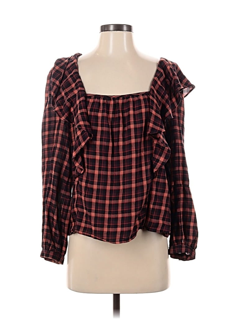 Pre-owned Madewell 3/4 Sleeve Blouse In Red
