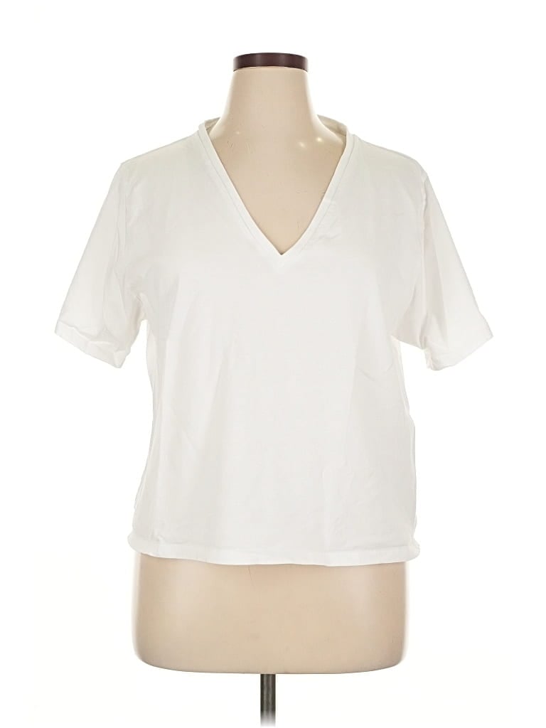 Pre-owned Abercrombie & Fitch Short Sleeve T-shirt In White