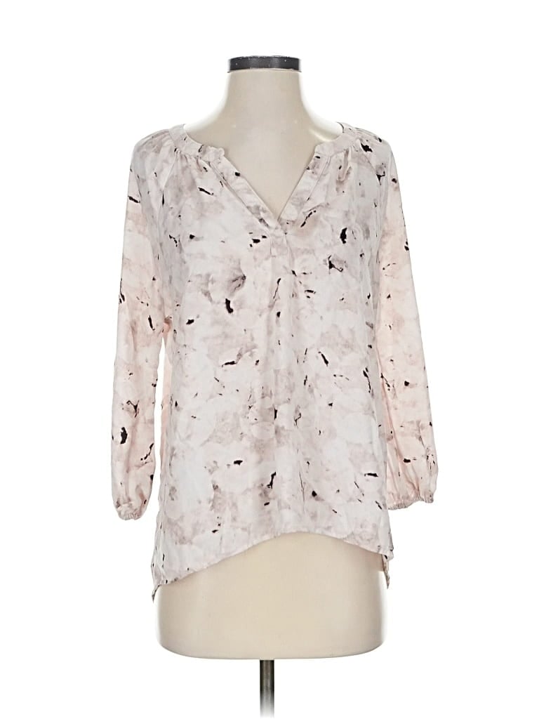 Pre-owned Cynthia Rowley Tjx 3/4 Sleeve Blouse In White