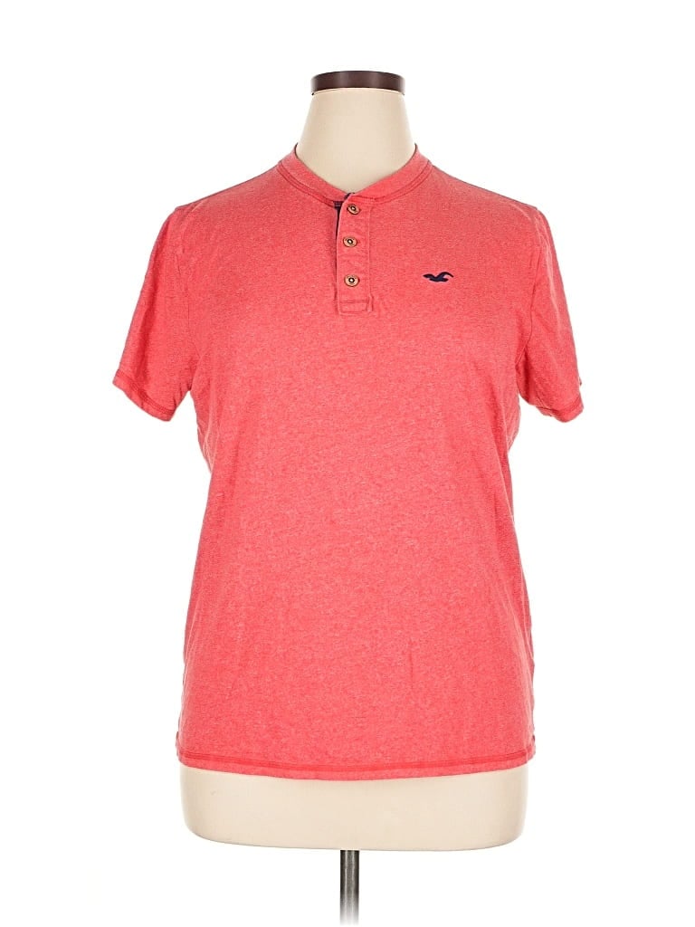 Pre-owned Hollister Short Sleeve Polo Shirt In Red