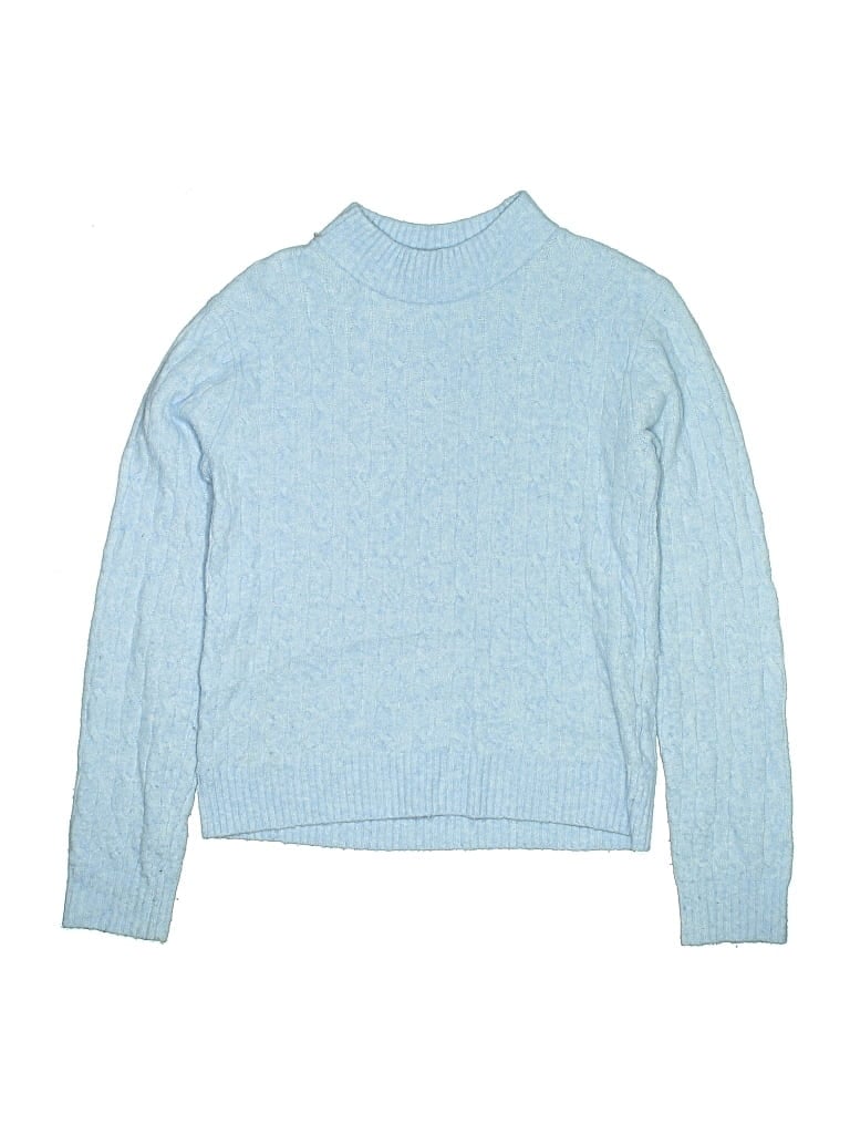 Pre-owned Crewcuts Outlet Kids' Turtleneck Sweater In Blue