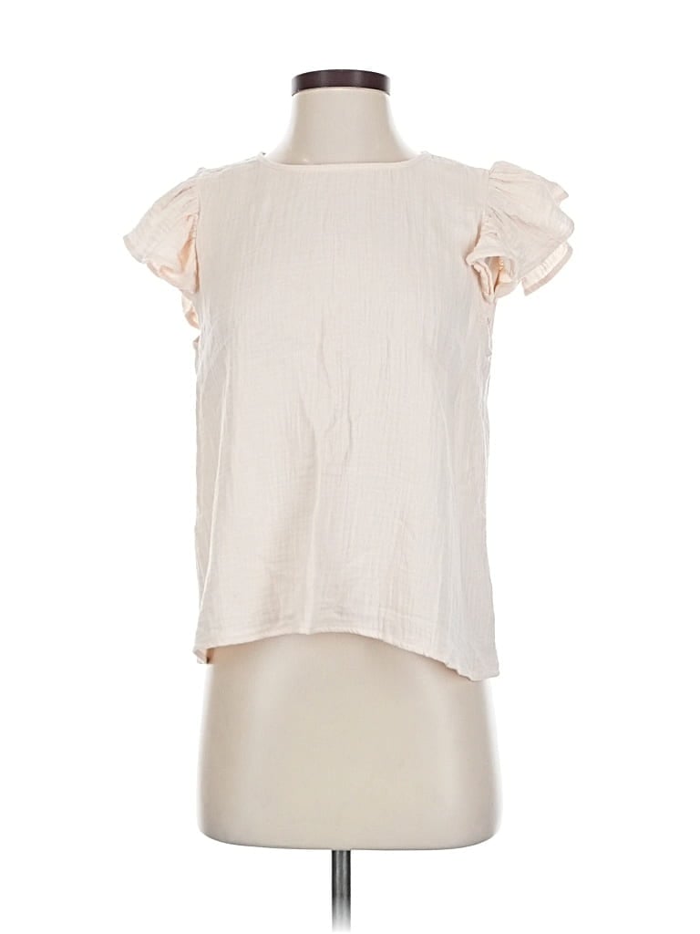 Pre-owned Listicle Short Sleeve Blouse In Orange