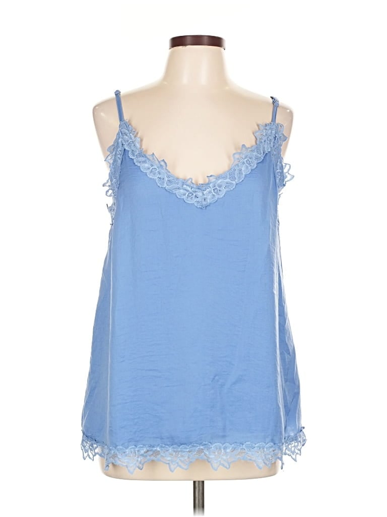 Pre-owned Entro Sleeveless Top Blue Sweetheart Neckline Tops