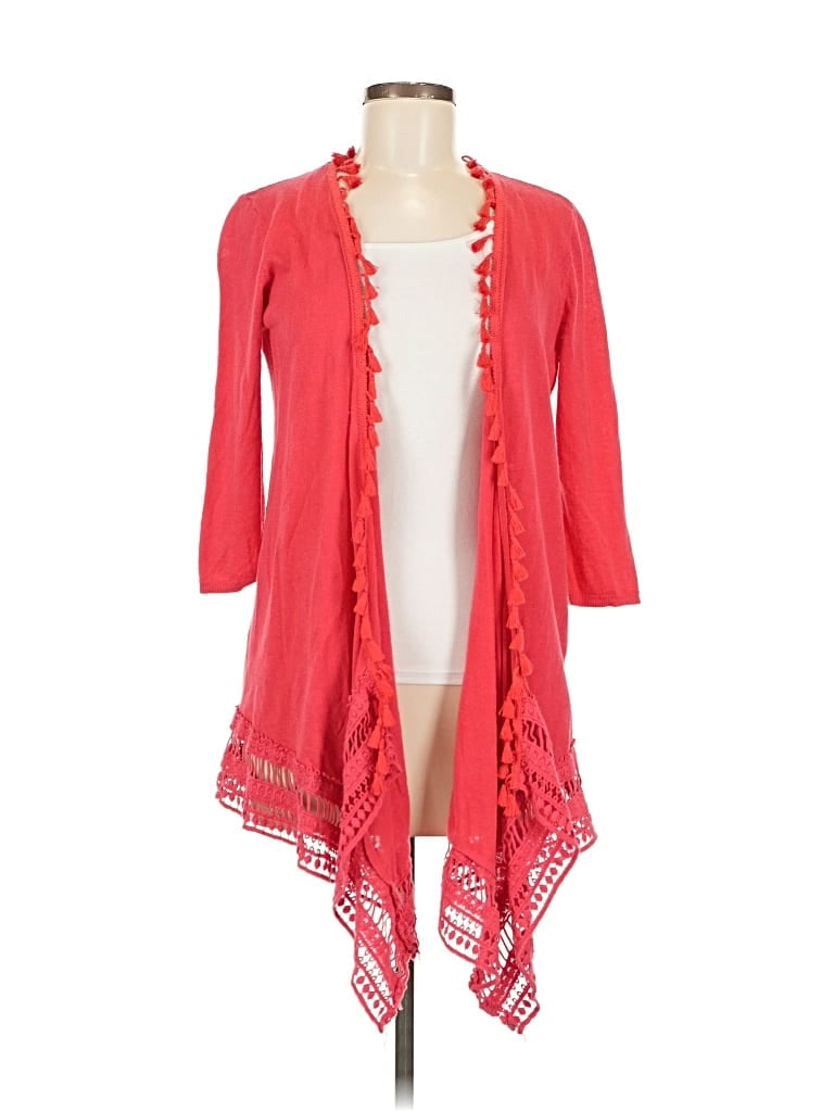 Pre-owned Chico's Cardigan Sweater In Red