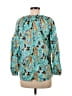 A.L.C. 100% Cotton Teal 3/4 Sleeve Blouse Size 2 - photo 2