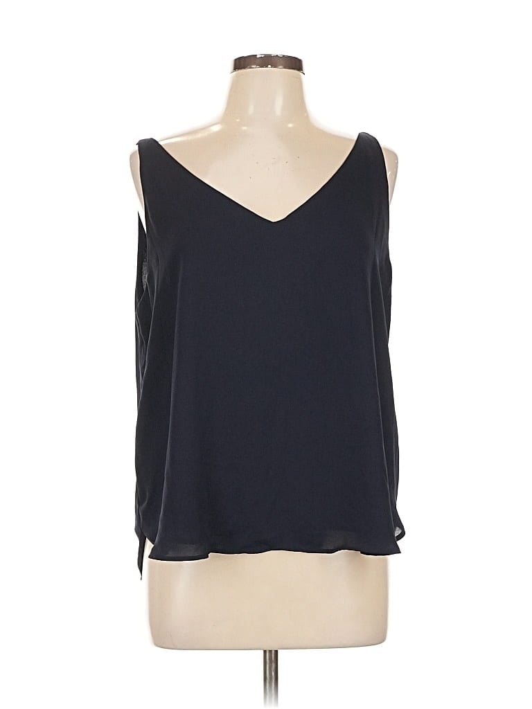 Pre-owned Ann Taylor Loft Sleeveless Blouse In Blue