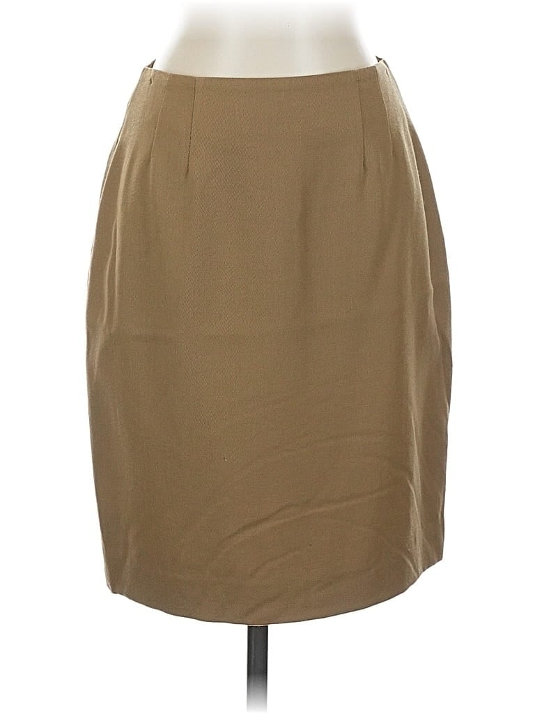 Pre-owned Linda Allard Ellen Tracy Formal Skirt In Brown