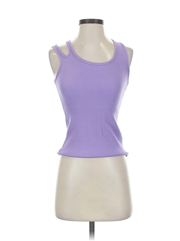 Pre-owned The Phluid Project Tank Top Purple Strapless Neckline Tops