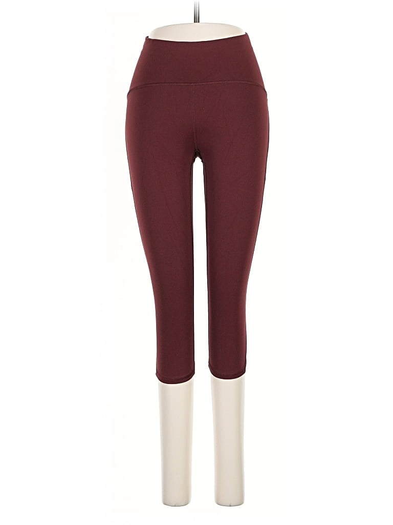 Pre-owned Lululemon Athletica Active Pants In Burgundy