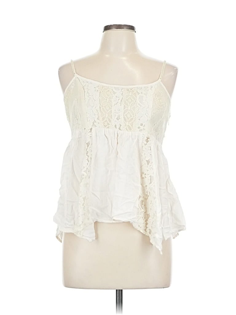 Pre-owned American Eagle Outfitters Sleeveless Blouse In White