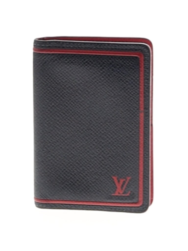 Pre-owned Louis Vuitton Leather Card Holder In Blue