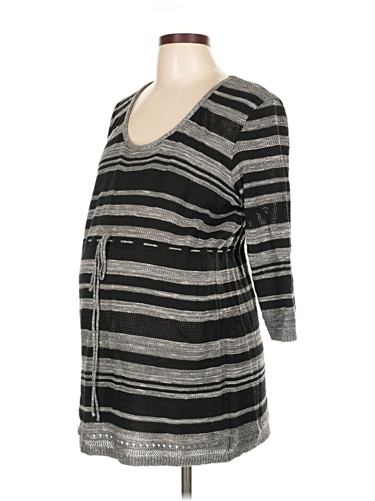 Pre-owned Motherhood Cardigan Sweater In Gray