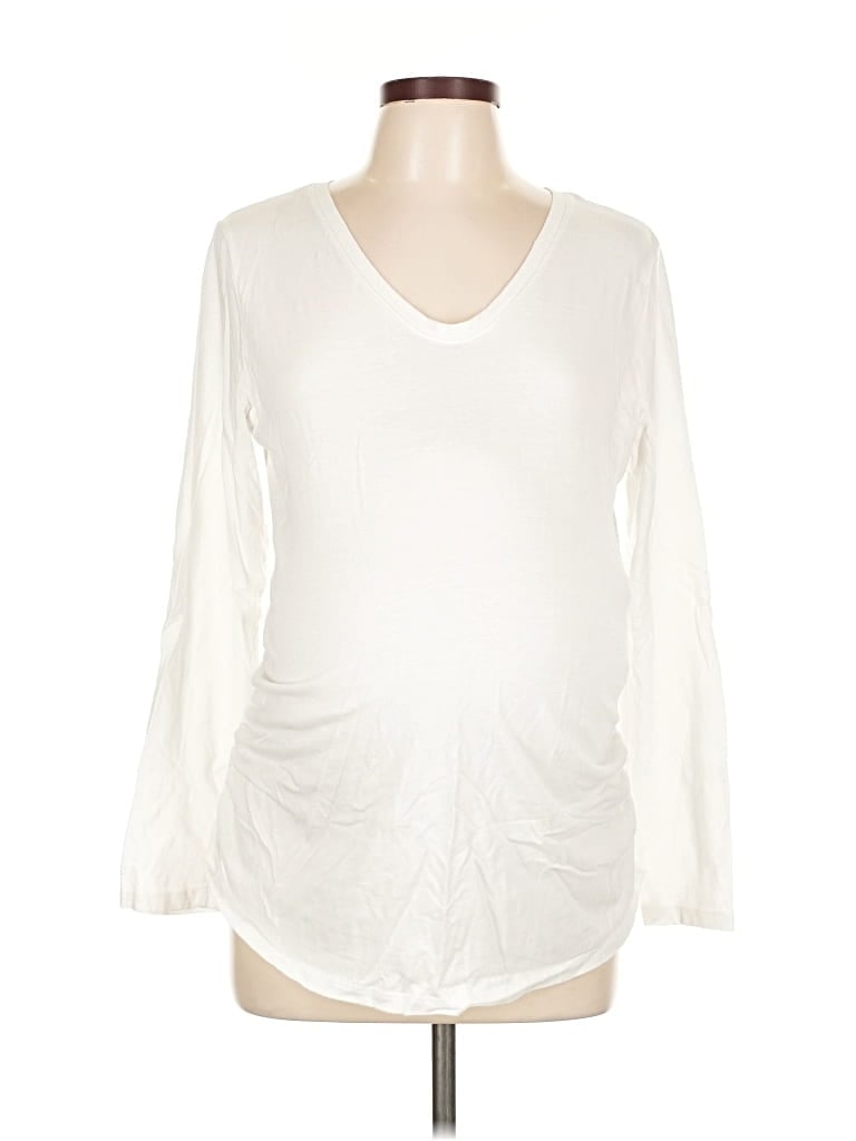 Pre-owned Isabel Long Sleeve T-shirt In White