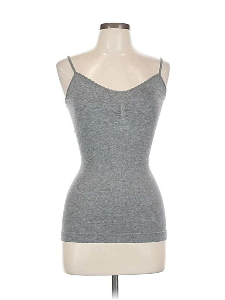 Pre-owned Assorted Brands Tank Top Gray Sweetheart Neckline Tops