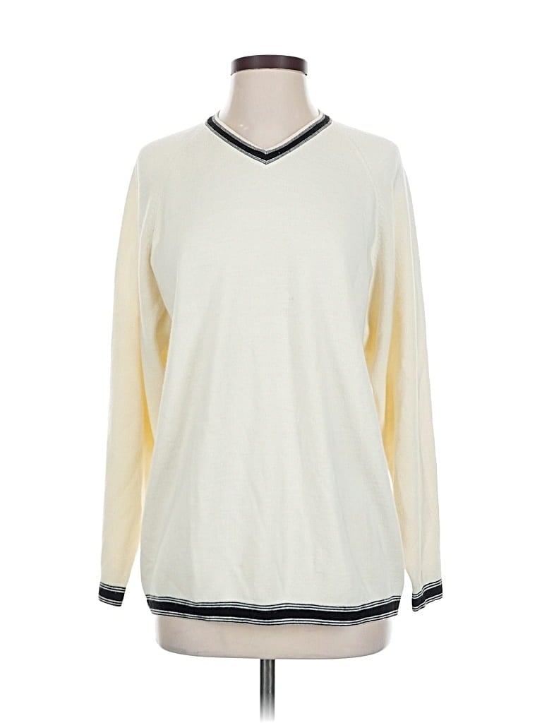 Pre-owned Unionbay Pullover Sweater In White