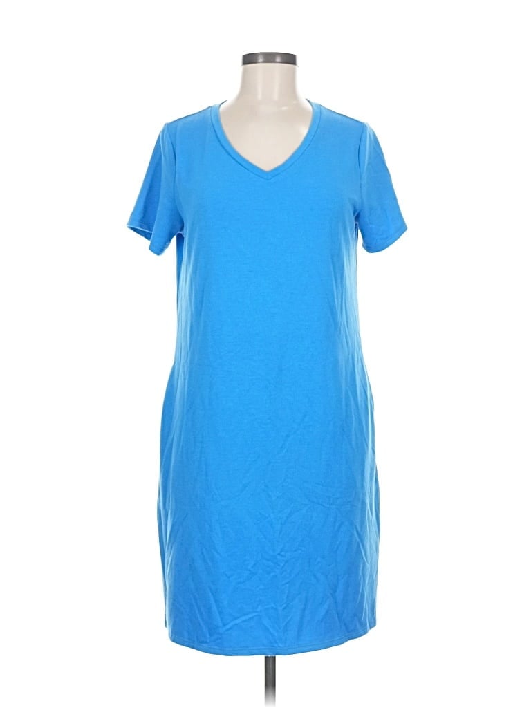 Pre-owned Time And Tru Casual Dress In Blue