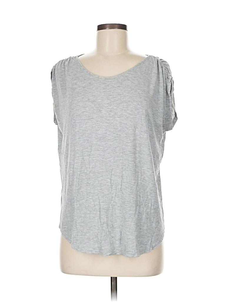 Pre-owned Ann Taylor Loft Sleeveless T-shirt In Gray
