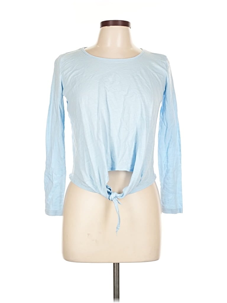 Pre-owned Assorted Brands 3/4 Sleeve T-shirt In Blue