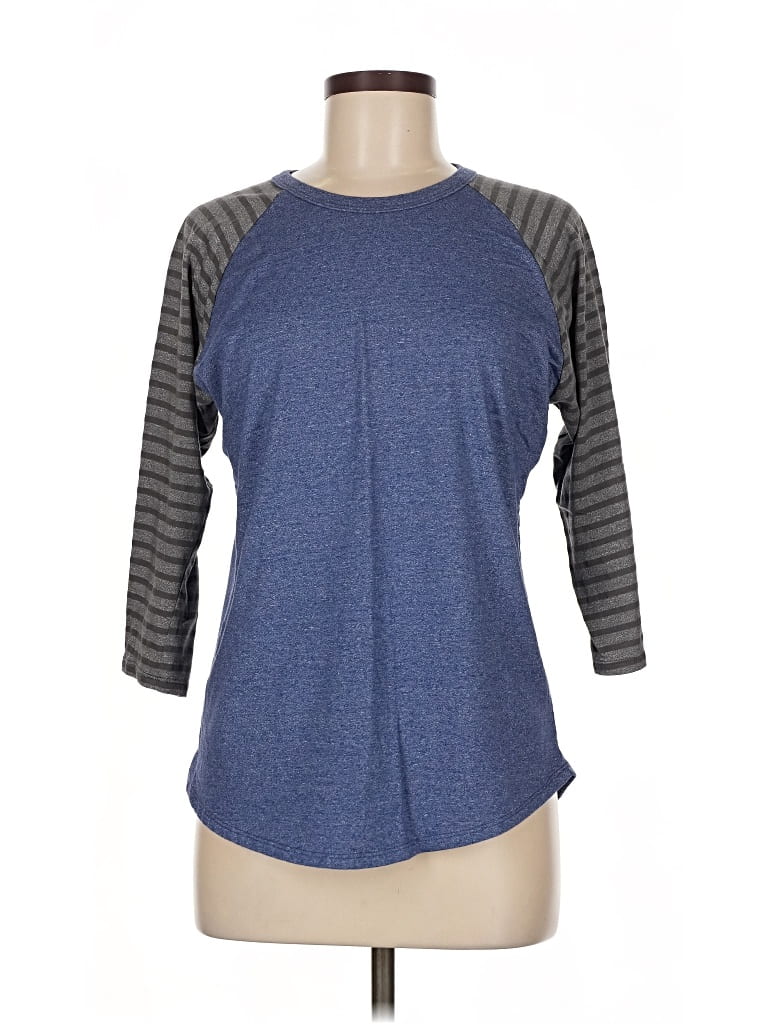 Pre-owned Lularoe 3/4 Sleeve T-shirt In Blue
