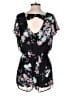 Charlotte Russe Floral Black Romper Size S - photo 2