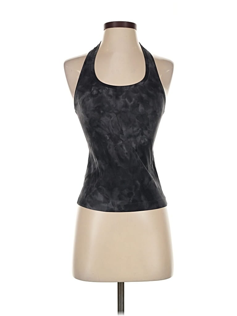 Pre-owned Lululemon Athletica Tank Top Black Halter Neckline Tops