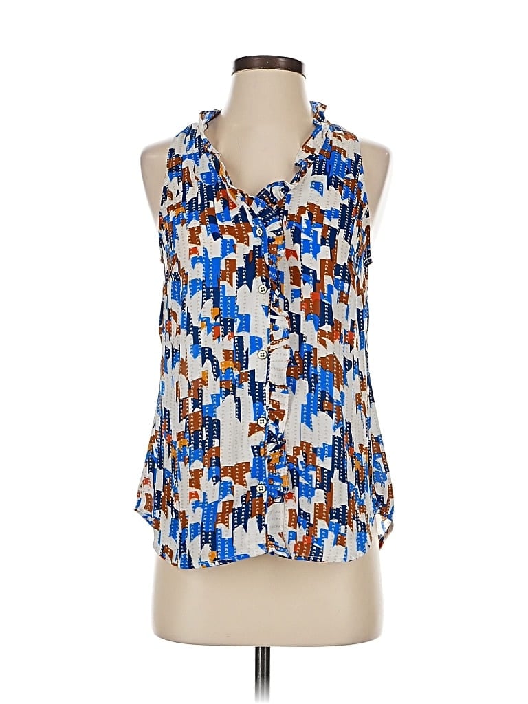 Pre-owned Cabi Sleeveless Blouse In Blue