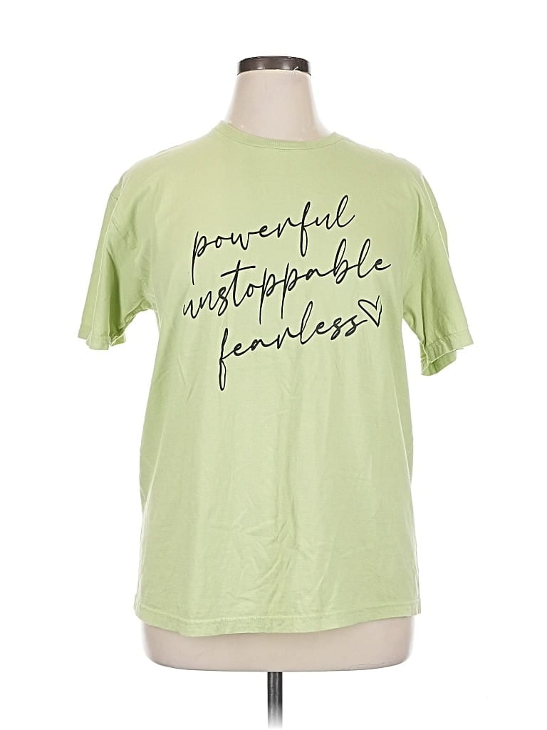 Pre-owned Gildan Short Sleeve T-shirt In Green