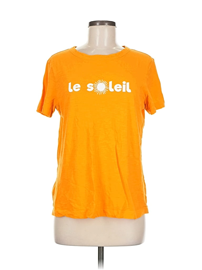 Pre-owned Ann Taylor Loft Short Sleeve T-shirt In Orange