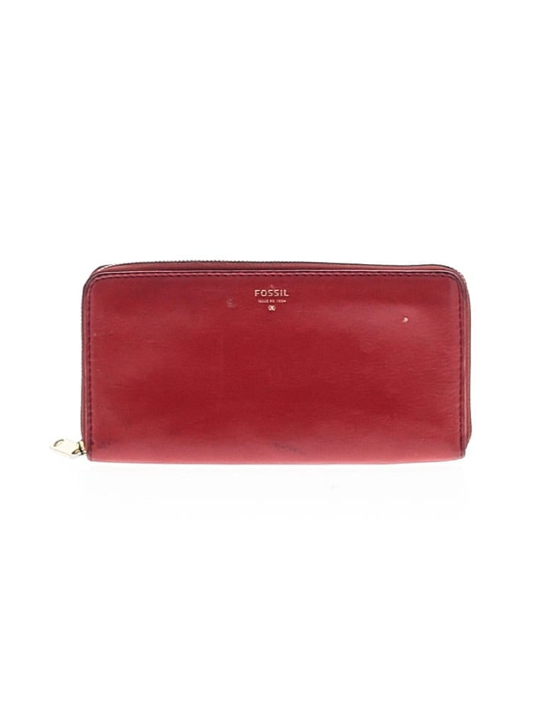 Pre-owned Fossil Leather Wallet In Red