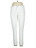 Bass 100% Cotton Chevron-herringbone Ivory White Jeans Size 14 - photo 1