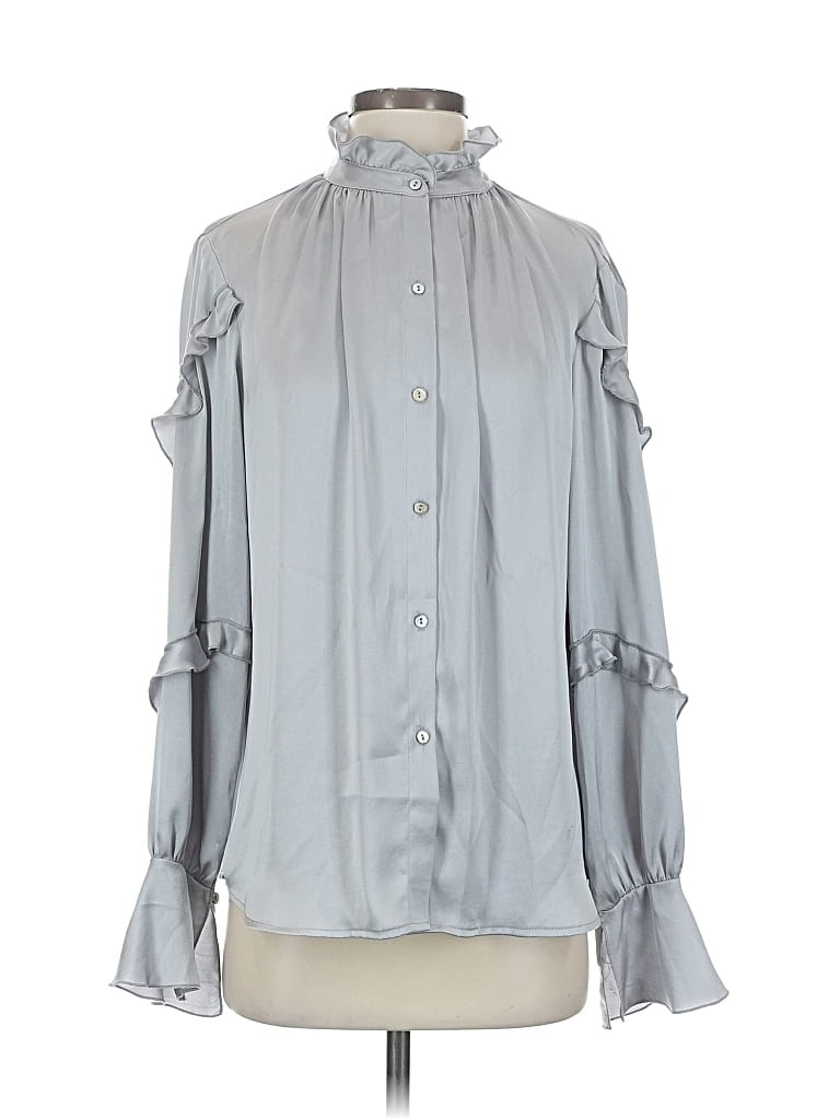 Pre-owned Bailey44 Long Sleeve Blouse In Gray