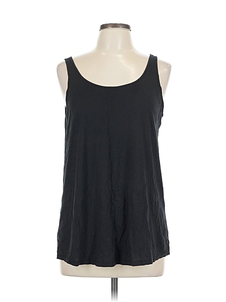 Pre-owned Tommy John Sleeveless Top Black Scoop Neck Tops