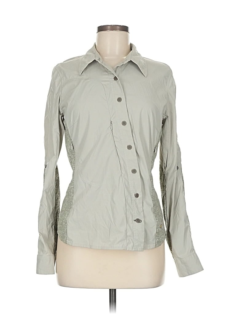 Pre-owned Mountain Hardwear Long Sleeve Button Down Shirt In Gray