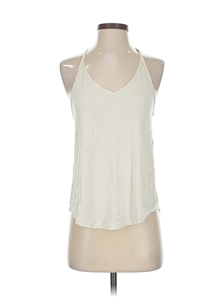 Pre-owned Lululemon Athletica Tank Top Ivory Halter Neckline Tops In White